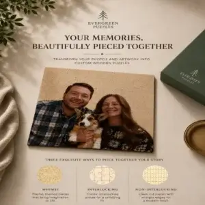 Custom Evergreen Puzzle | Personalized Wooden Jigsaw Puzzle
