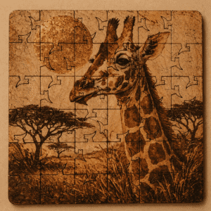 Safari Puzzle Coaster Set | Wooden Puzzle Coasters - Image 6