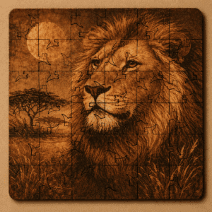 Safari Puzzle Coaster Set | Wooden Puzzle Coasters - Image 9