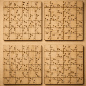 Safari Puzzle Coaster Set | Wooden Puzzle Coasters - Image 4