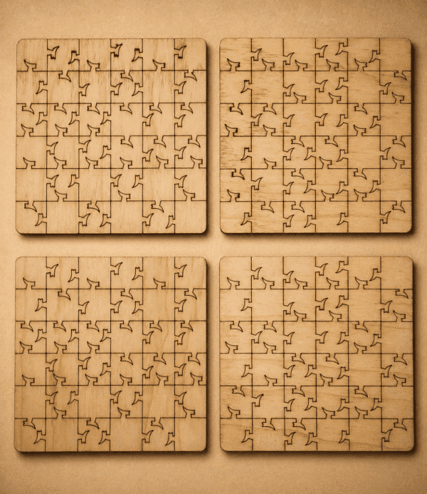 Safari Puzzle Coaster Set | Wooden Puzzle Coasters