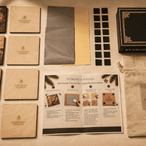 Safari Puzzle Coaster Set | Wooden Puzzle Coasters - Image 2