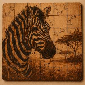 Safari Puzzle Coaster Set | Wooden Puzzle Coasters - Image 7
