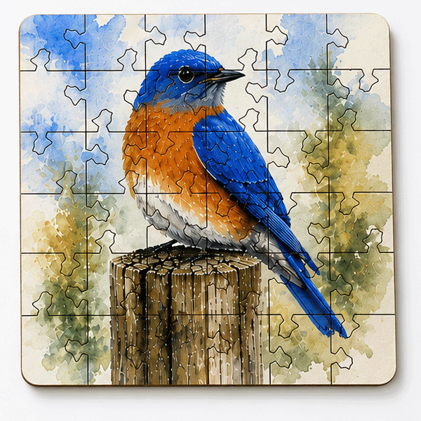 Bird Puzzle Coaster Set | Wooden Puzzle Coasters