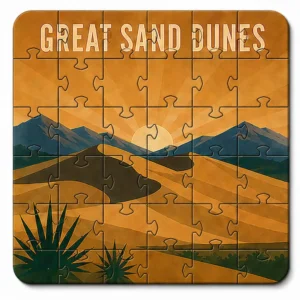 Colorado National Parks Puzzle Coaster Set | Wooden Puzzle Coasters - Image 7