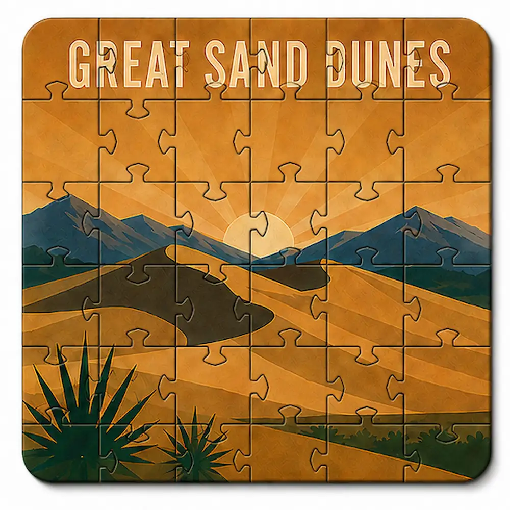 Colorado National Parks Puzzle Coaster Set | Wooden Puzzle Coasters - Image 7