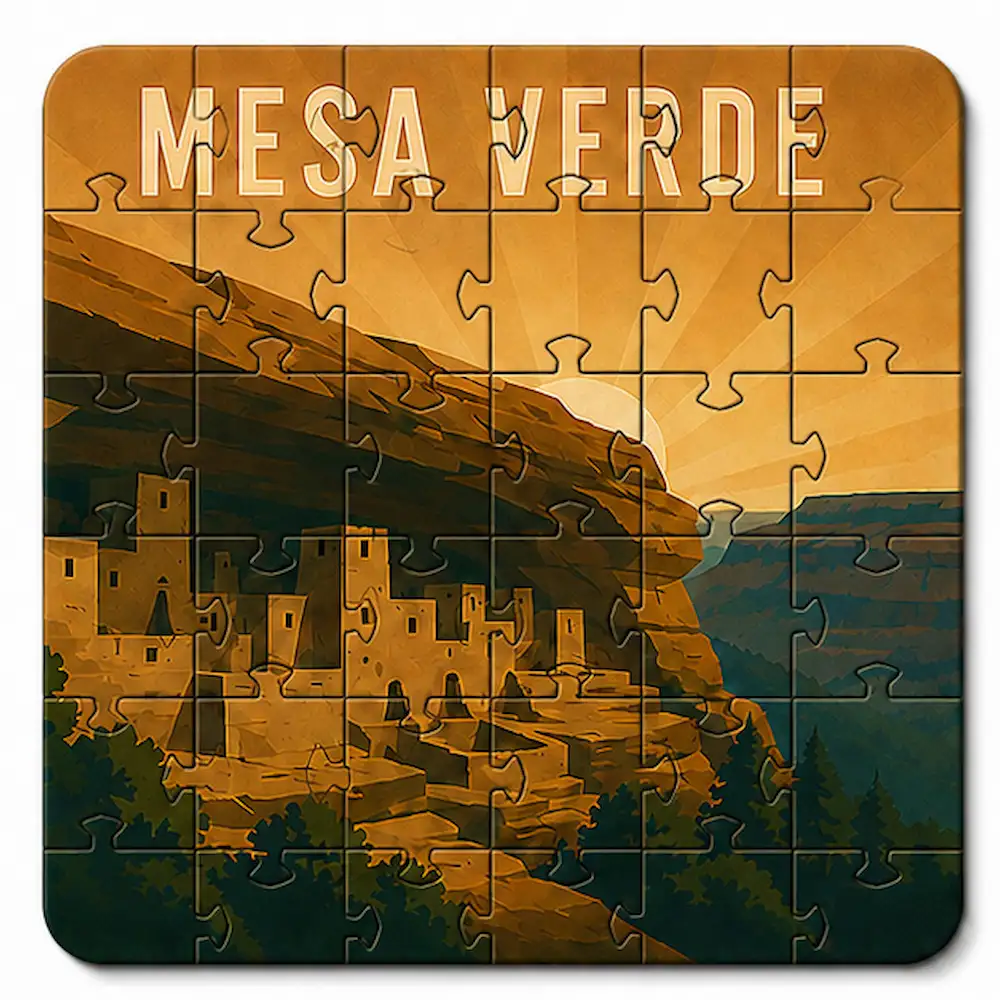 Colorado National Parks Puzzle Coaster Set | Wooden Puzzle Coasters - Image 5