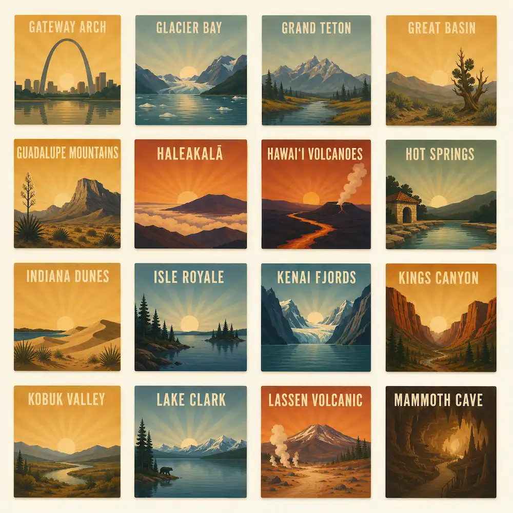 Create Your Own National Park Puzzle Coaster Set | Wooden Puzzle Coasters - Image 5