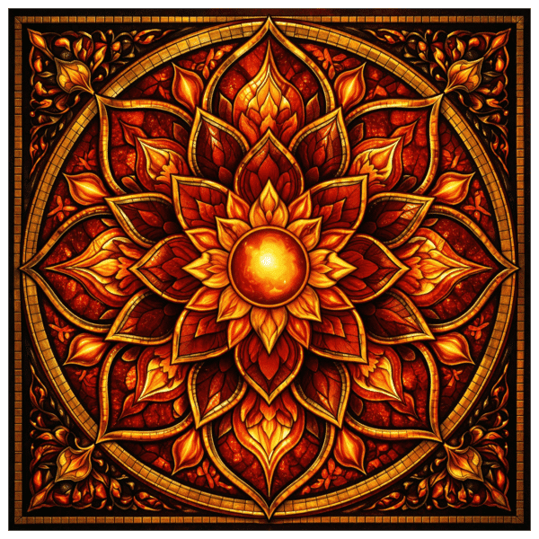 Evergreen Fire Mandala | Premium Wooden Jigsaw Puzzle