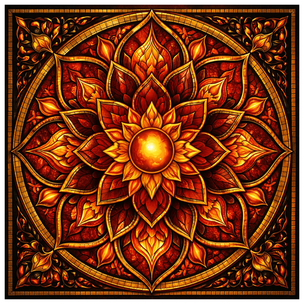 Evergreen Fire Mandala | Premium Wooden Jigsaw Puzzle - Image 2