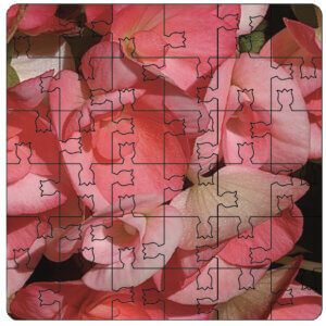 Flower Puzzle Coaster Set | Wooden Puzzle Coasters - Image 7