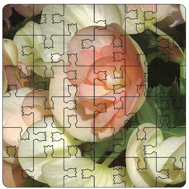 Flower Puzzle Coaster Set | Wooden Puzzle Coasters - Image 6