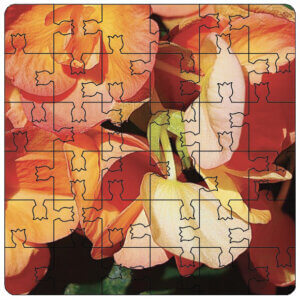 Flower Puzzle Coaster Set | Wooden Puzzle Coasters - Image 5
