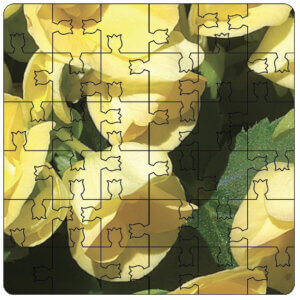 Flower Puzzle Coaster Set | Wooden Puzzle Coasters - Image 4