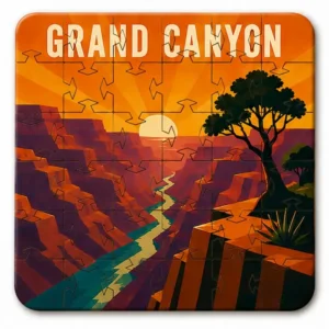 Iconic National Parks Puzzle Coaster Set | Wooden Puzzle Coasters - Image 7