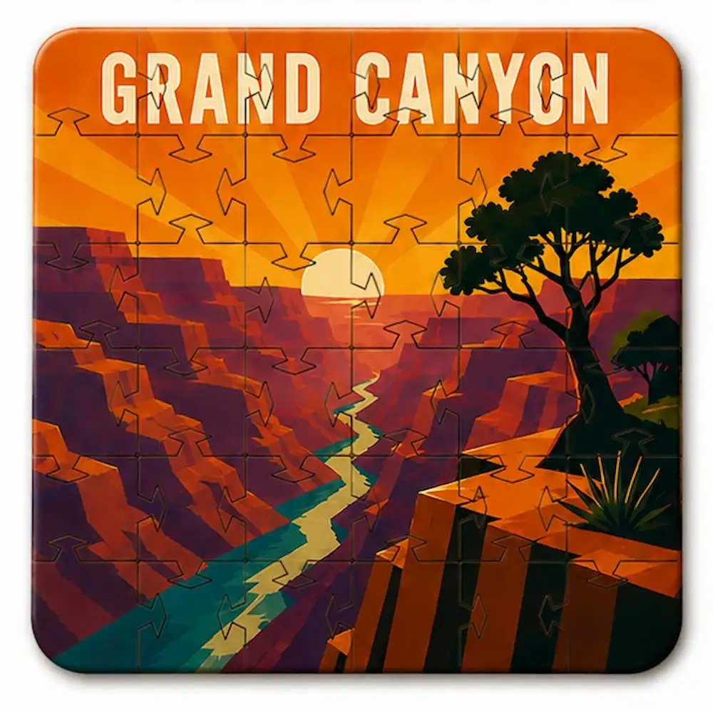 Iconic National Parks Puzzle Coaster Set | Wooden Puzzle Coasters - Image 7