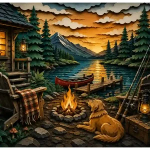 Memories by the Lake | Premium Wooden Jigsaw Puzzle - Image 2