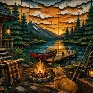 Memories by the Lake | Premium Wooden Jigsaw Puzzle - Image 3