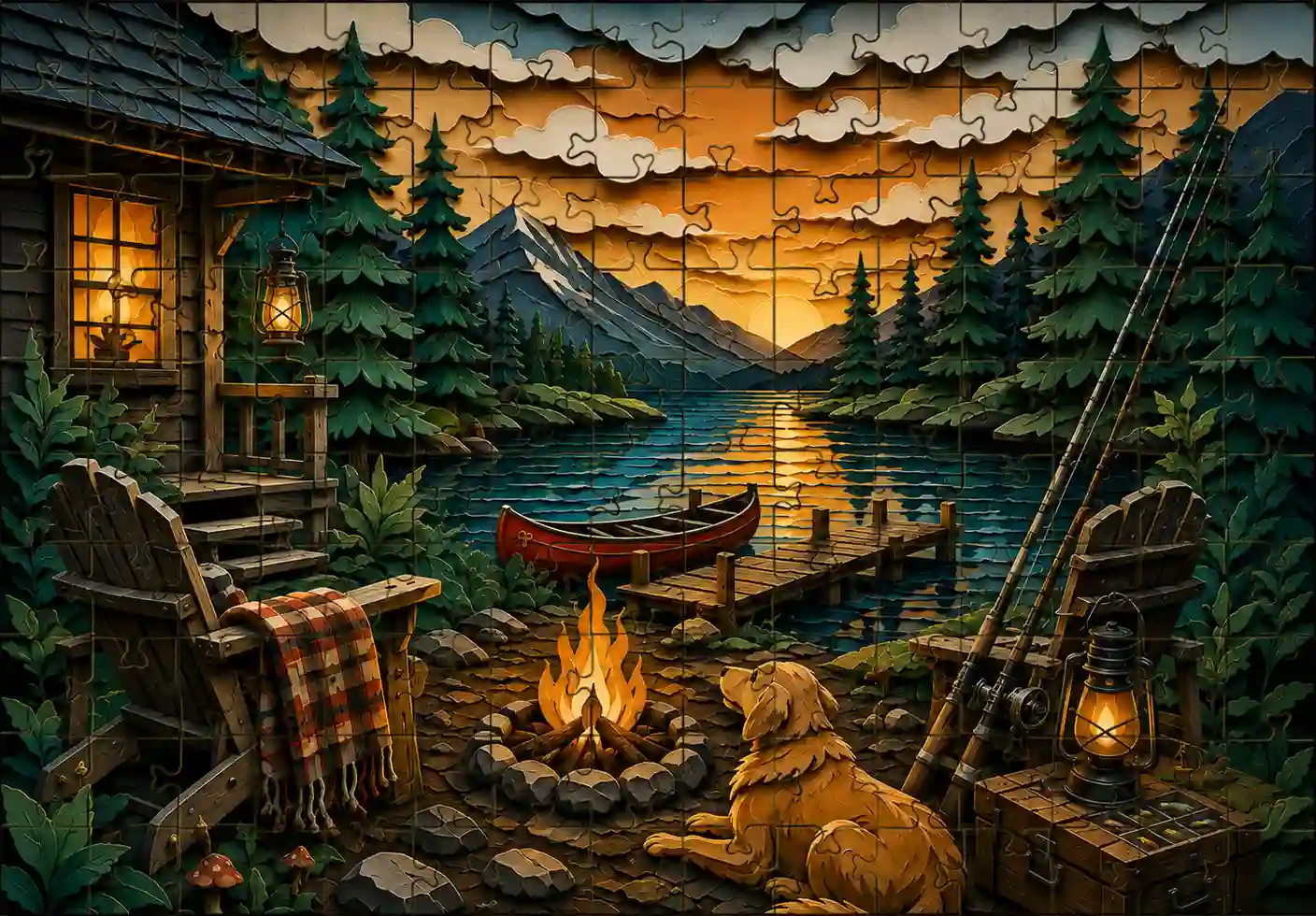 Memories by the Lake | Premium Wooden Jigsaw Puzzle - Image 3
