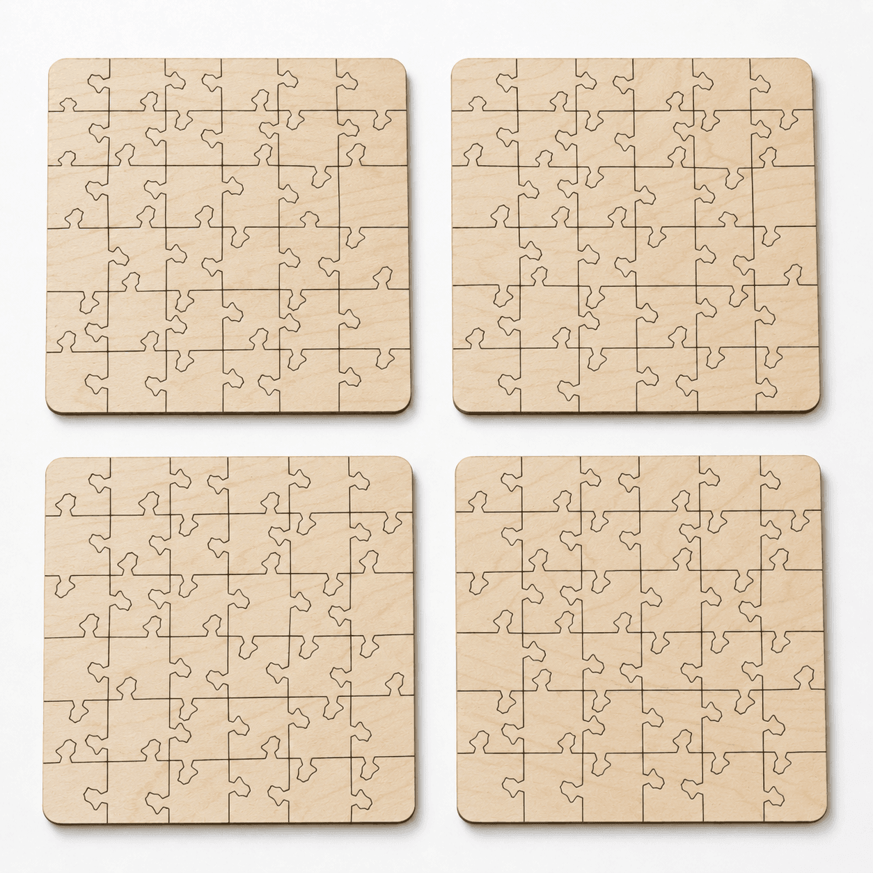 Bird Puzzle Coaster Set | Wooden Puzzle Coasters - Image 3