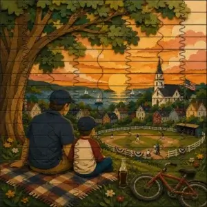 Opening Day Baseball | Premium Wooden Jigsaw Puzzle - Image 2