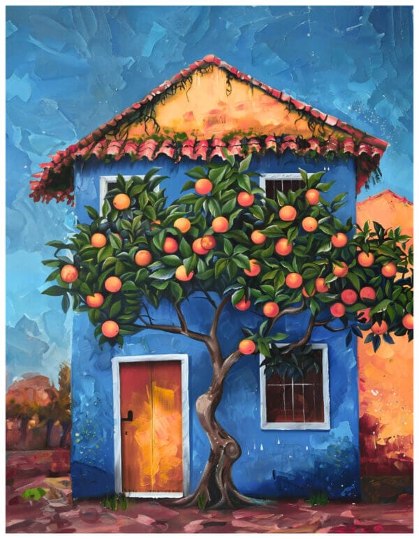 Evergreen Orange Tree Paradise | Premium Wooden Jigsaw Puzzle