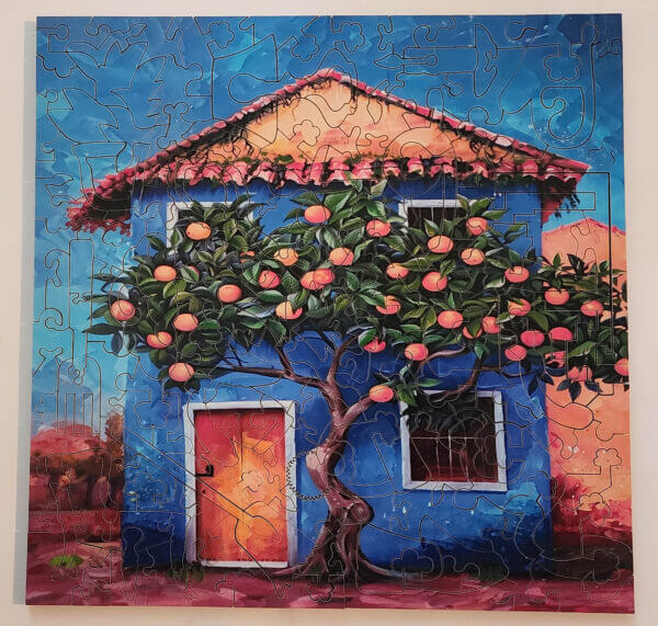 Evergreen Orange Tree Paradise | Premium Wooden Jigsaw Puzzle