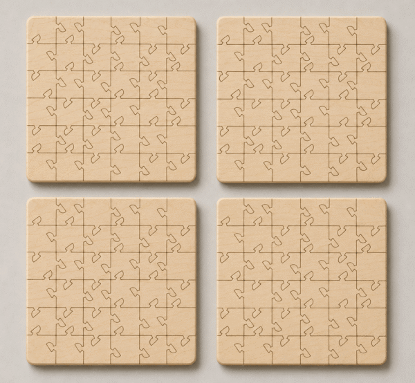 Spanish Mosaic Puzzle Coaster Set | Wooden Puzzle Coasters