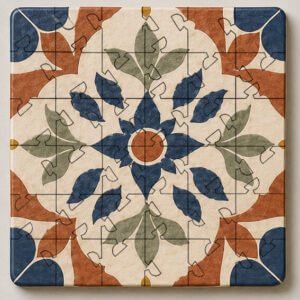 Spanish Mosaic Puzzle Coaster Set | Wooden Puzzle Coasters - Image 9