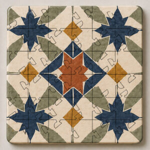 Spanish Mosaic Puzzle Coaster Set | Wooden Puzzle Coasters - Image 11