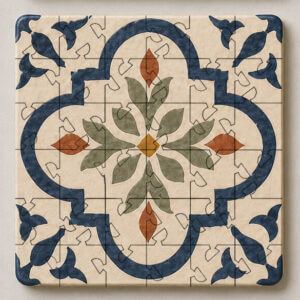 Spanish Mosaic Puzzle Coaster Set | Wooden Puzzle Coasters - Image 12