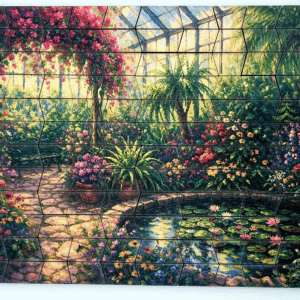 Sunlit Evergreen Conservatory | Premium Wooden Jigsaw Puzzle - Image 3