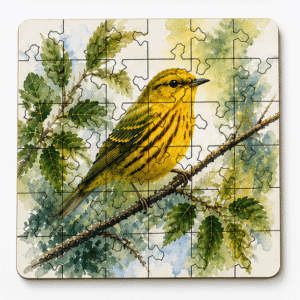 Bird Puzzle Coaster Set | Wooden Puzzle Coasters - Image 8