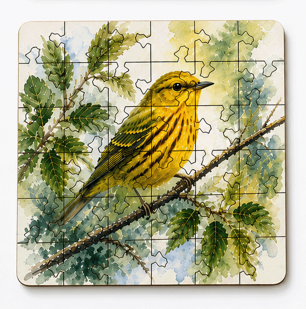 Bird Puzzle Coaster Set | Wooden Puzzle Coasters - Image 8
